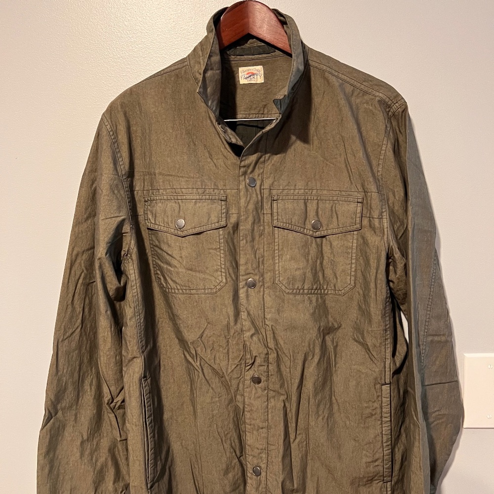 Faherty Olive Green Military Field Jacket